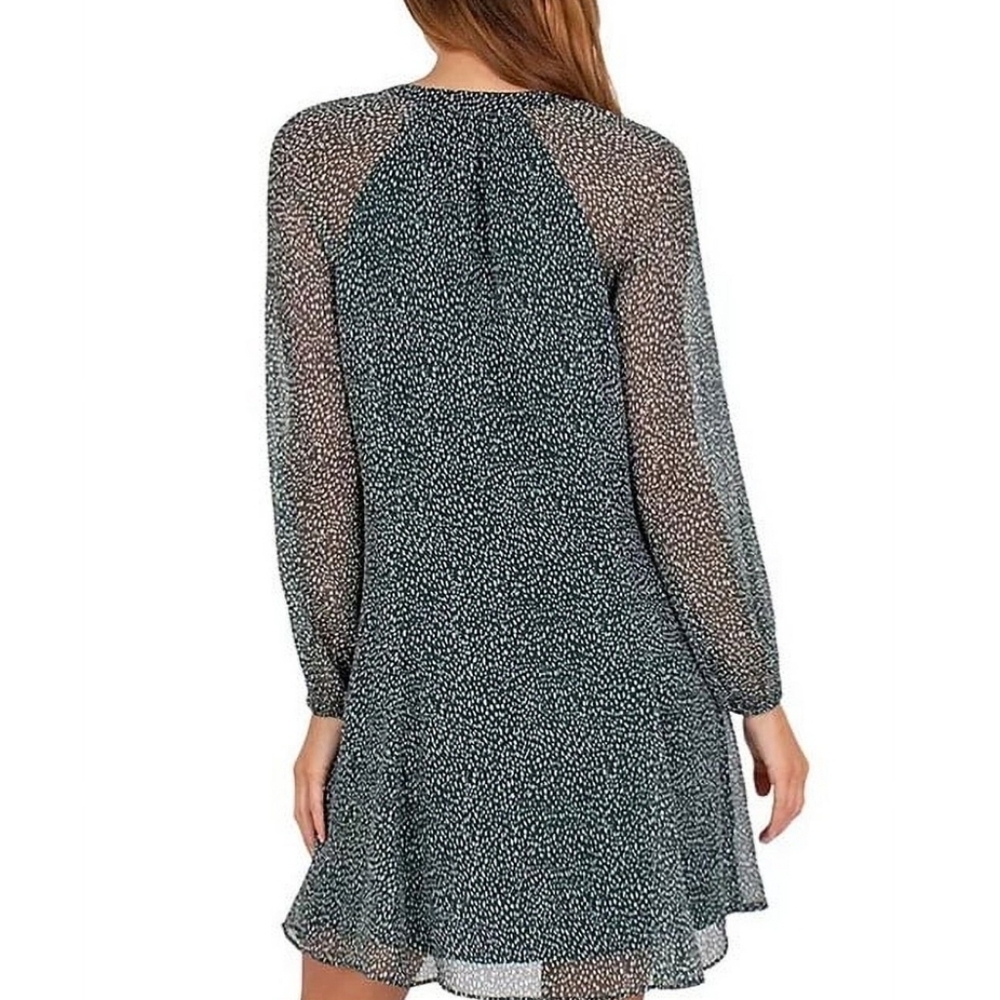 Joie Artic Animal spot balloon sleeve dress green / white size XXL - Picture 2 of 9